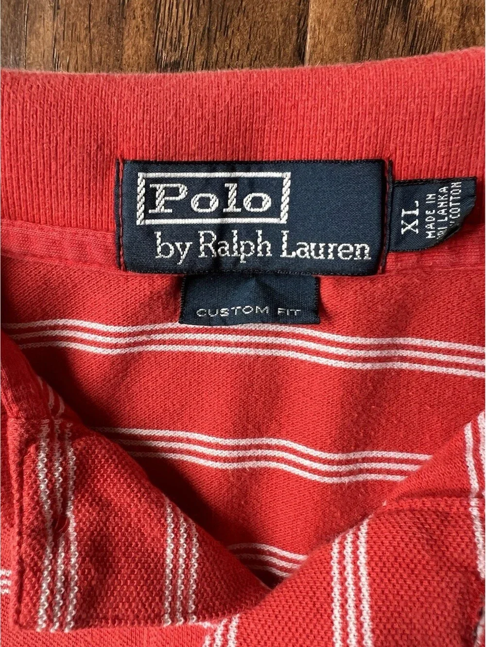 Ralph Lauren Polo Short Sleeve Shirt Orange Red Men’s XL Custom Fit EUC!